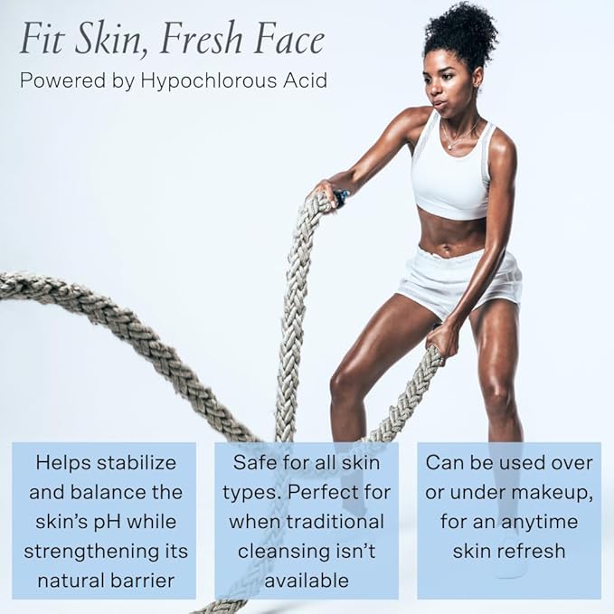 Detox & Soothe Face Mist with Hypochlorous Acid | Reduces Redness & Breakouts | pH Balance & Skin Cleansing for Active Lifestyles | TSA Approved, 2.7 oz | Clean Ingredients-GlimoraGlow