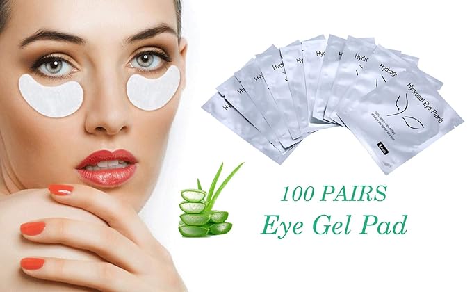 100 Pairs Set,Under Eye Pads,Comfy and Cool Under Eye Patches Gel Pad for Eyelash Extensions Eye Mask Beauty Tool-GlimoraGlow