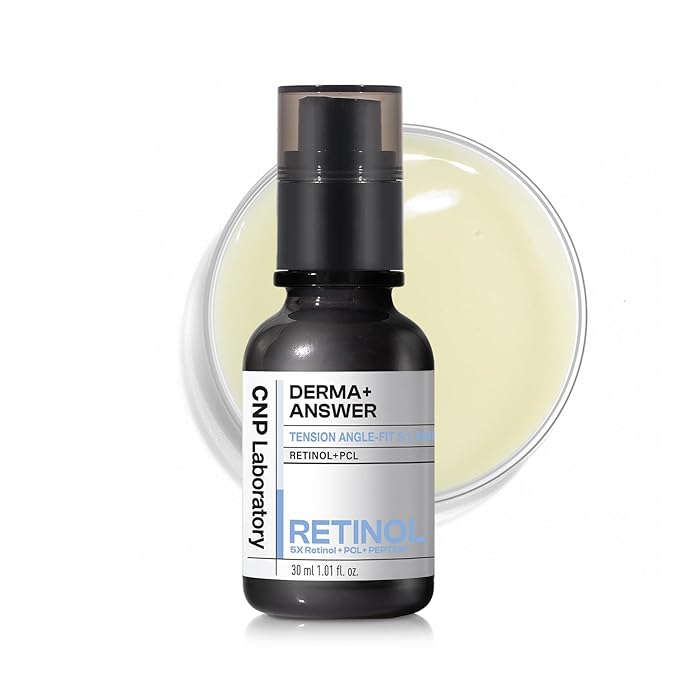 CNP Retinol PCL Eye Treatment Serum (1.01 fl.oz/ 30ml) - DermaAnswer Tension Angle-Fit Ampule, Under Eye Tightening, Firming, Korean Night Skincare, Fine Lines and Dark Circles-GlimoraGlow