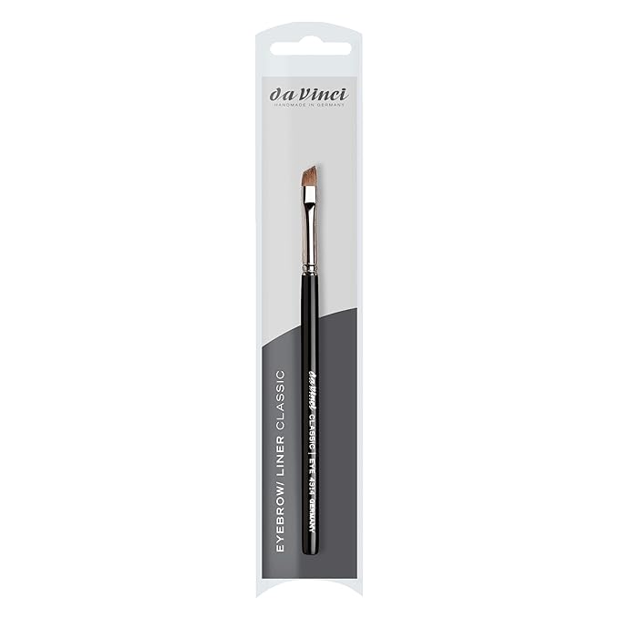 da Vinci Cosmetics Series 4314 Classic Eyeliner Brush, Angled Liner Russian Red Sable, 11.3 Gram-GlimoraGlow