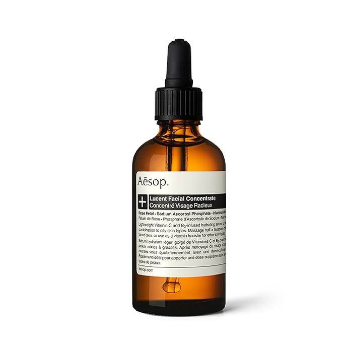 Aesop Lucent Facial Concentrate | Lightweight Vitamin C Facial Serum for Replenished, Hydrated, and Balanced Skin | 2.1 Oz-GlimoraGlow