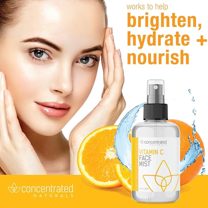 Vitamin C Glow Hydrating Anti-Aging Face Mist w/Actives | Vita C, Niacinamide, Collagen, Peptides and Retinol | Refreshes & Brightens Complexion | 4 fl oz, 120 ml-GlimoraGlow