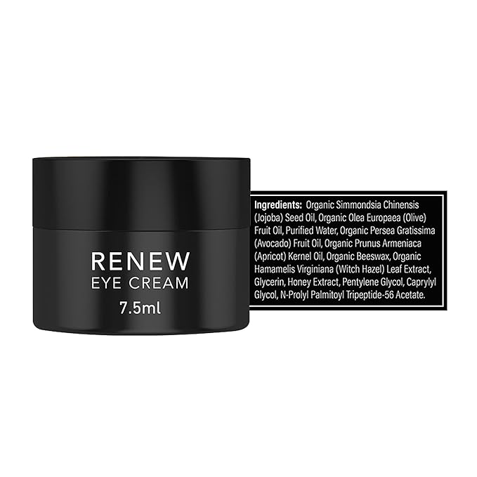 AnnieMak Renew Eye Cream for Dark Circles, Puffiness & Wrinkles Around Eyes, Under Eye Brightener, Vitamin Infused Moisturizer, Hydrating, Brightening & Smoothing Skin Care (0.25 fl oz)-GlimoraGlow