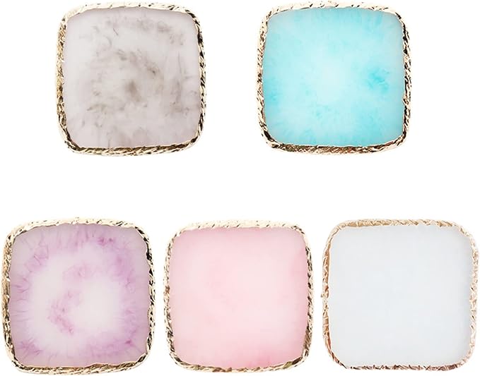 1 Piece Nail Art Palette Nail Polish Palette Mixing Palette Makeup Plate Nail Plates for Nail Art Nail Tip Holder Nail Art Display (Light Purple Square)-GlimoraGlow