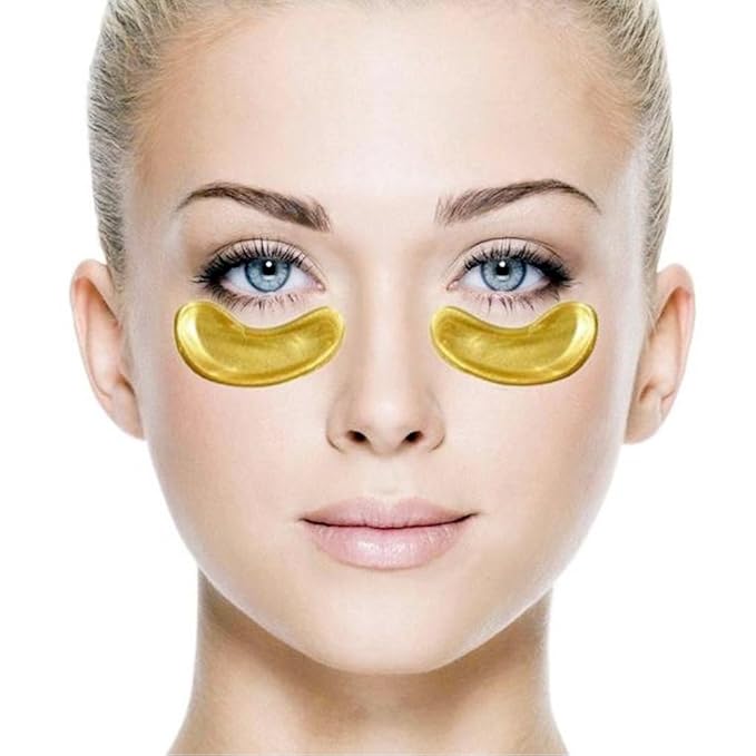 20 Pairs Gold Eye Mask Powder Crystal Gel Collagen Eye Pads For Anti-Aging & Moisturizing Reducing Dark Circles, Puffiness, Wrinkles-GlimoraGlow