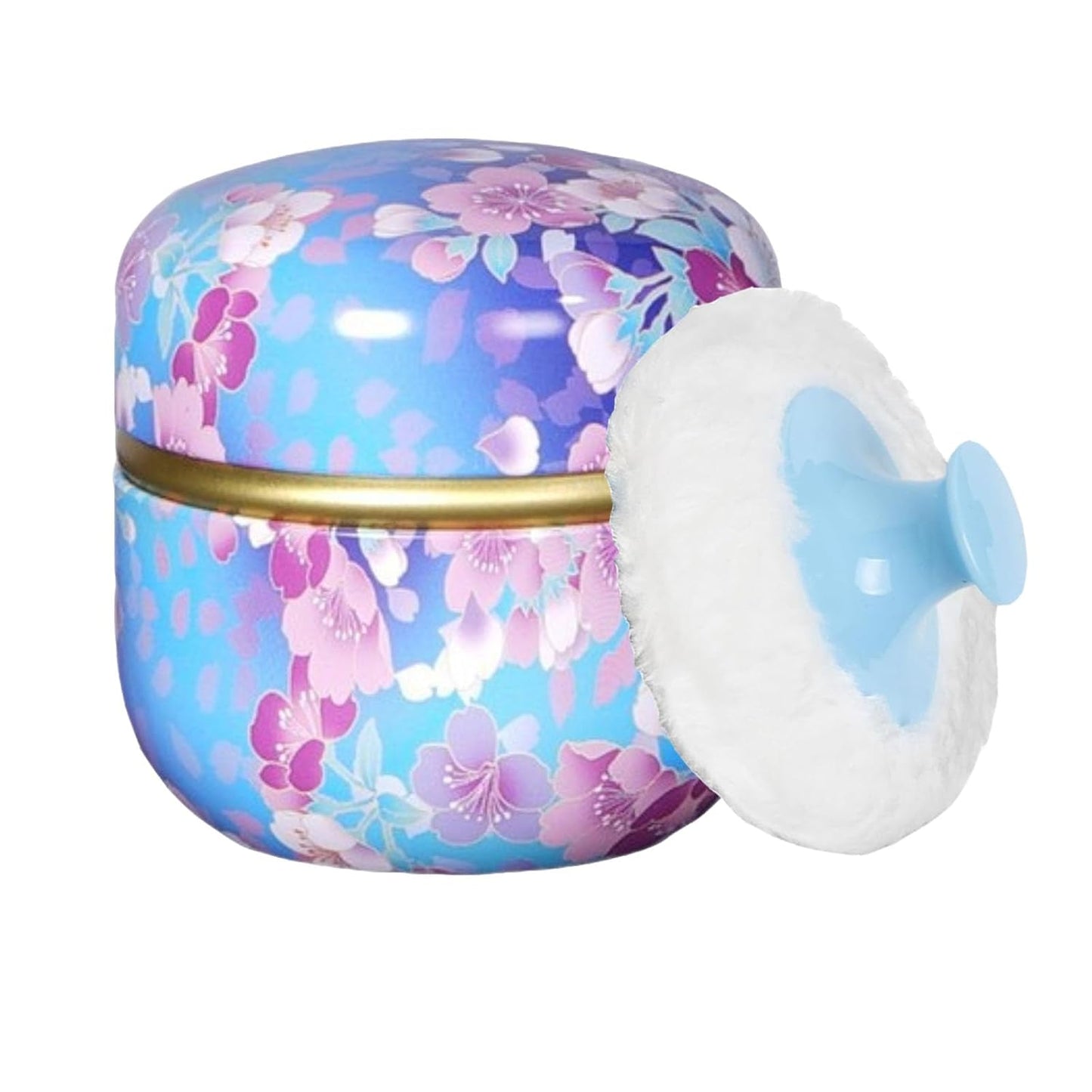 Body Powder Puff and Container, 3.35" Portable Dusting Powder Container with Soft Puff Loose Powder Case Box Jar with Lids for Baby Women Home and Travel Use-GlimoraGlow