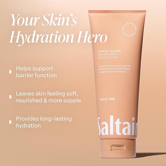 Saltair Body Lotion - 2 Pack Moisturizing Lotion For Dry Skin. Santal Bloom Scented Hydrating Body Cream with Nourishing Moisturizer Formula. Skin Care for Women and Men. 2x 10oz Tubes-GlimoraGlow