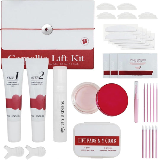 Upgraded Lash Lift Kit Professional - Eyebrow Lamination & Eyelash Perm Kit with High Adhesion Glue and Long-Lasting Curling Set, Gentle Formula for Sensitive Eyes-GlimoraGlow