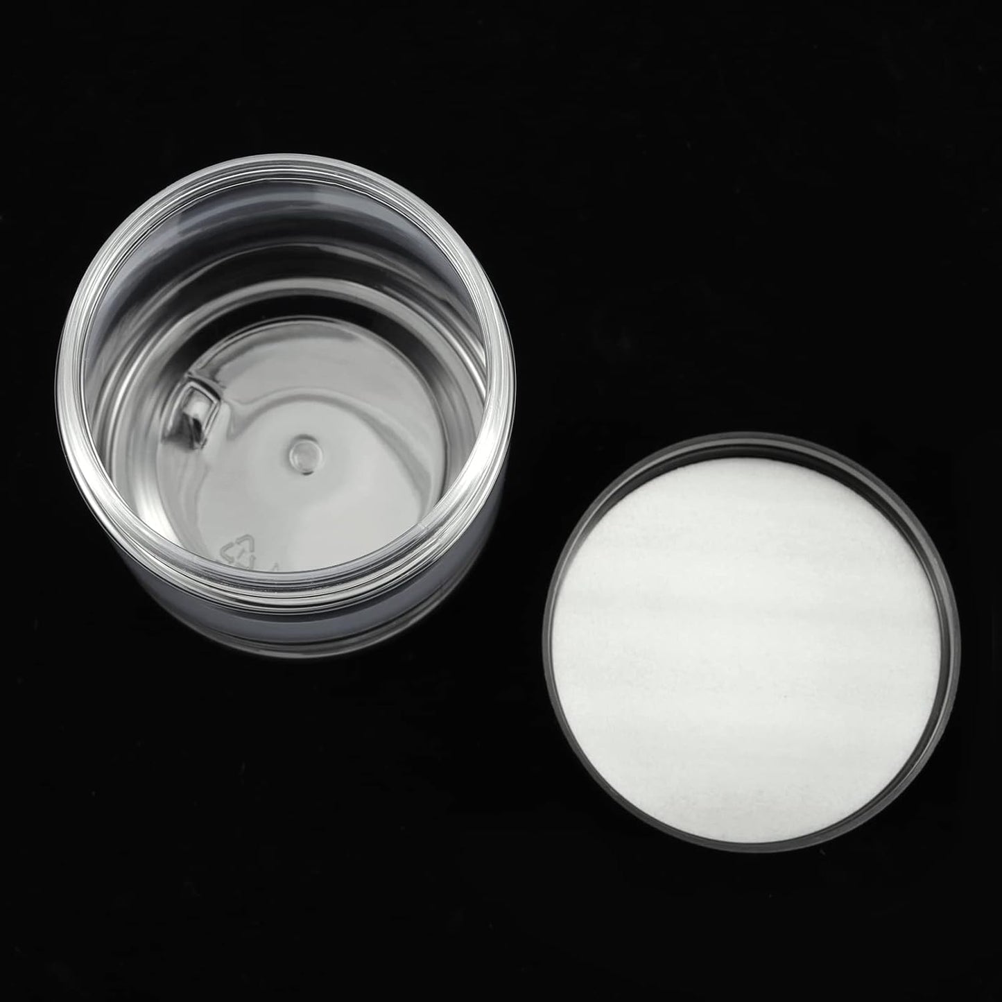 JEUIHAU 46 Pack 8 OZ Plastic Jars with Lids, Clear Empty Slime Storage Containers with Screw On Lids, Plastic Cosmetic Containers for Slime Making, Food, Beauty Products, BPA Free-GlimoraGlow