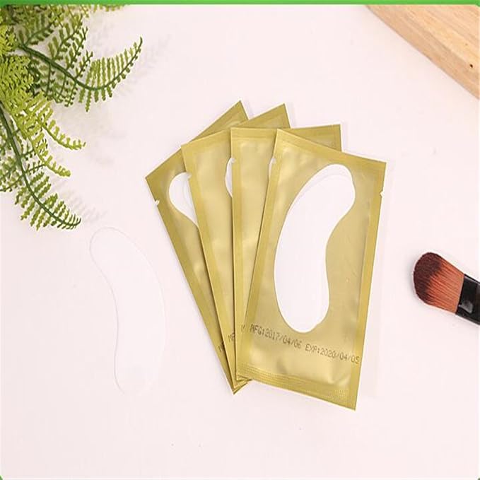 100 Pairs Set，Eye Gel Patches,Under Eye Pads Lint Free Lash Extension Eye Gel Patches for Eyelash Extension (gold)-GlimoraGlow