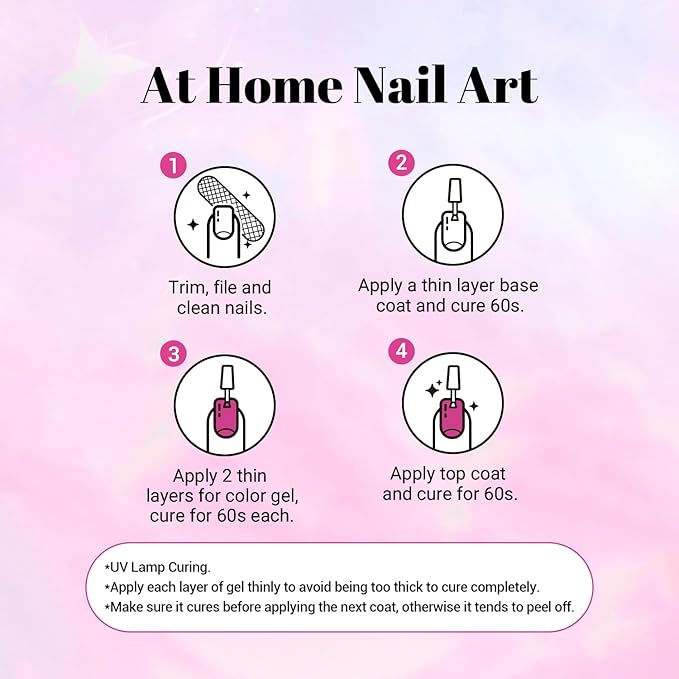 JODSONE 23 PCS Glitter Gel Polish with Soak off Base Coat Matte and Glossy Top Coat Glitter Red Pink Color High Shine and Fashion Gel Nail Polish Kit-GlimoraGlow