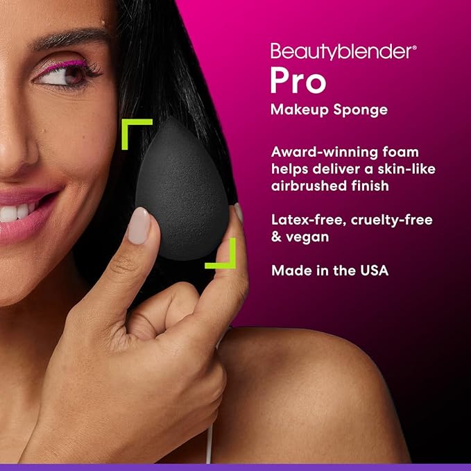 Beautyblender® | Pro Blender Makeup Sponge | Blend Liquid Foundations, Powders and Creams | Streak Free Application | Vegan, Cruelty Free | Made in USA-GlimoraGlow