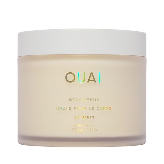 OUAI Body Cream, St. Barts - Hydrating Whipped Body Cream with Cupuaçu Butter, Coconut Oil and Squalane - Softens Skin and Delivers Healthy-Looking Glow - Sulfate-Free Skin Care (7.5 Oz)-GlimoraGlow