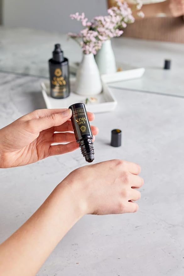 C60 Power - Skin Roll-On - Age-Defying Antioxidant Protection - Reduce Wrinkles, Heal Skin, Non-Greasy - Face, Body, Bug Bites, Scarring - Organic Avocado Oil, 99.99% Pure C60 Fullerenes-GlimoraGlow