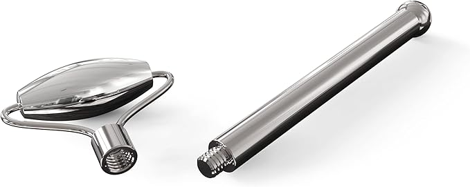 Stainless Steel Ice Roller & Rose Quartz Facial Set | Luxury Skin Care Tools for Lymphatic Drainage, Product Absorption, Skin Tightening, & Relaxation-GlimoraGlow