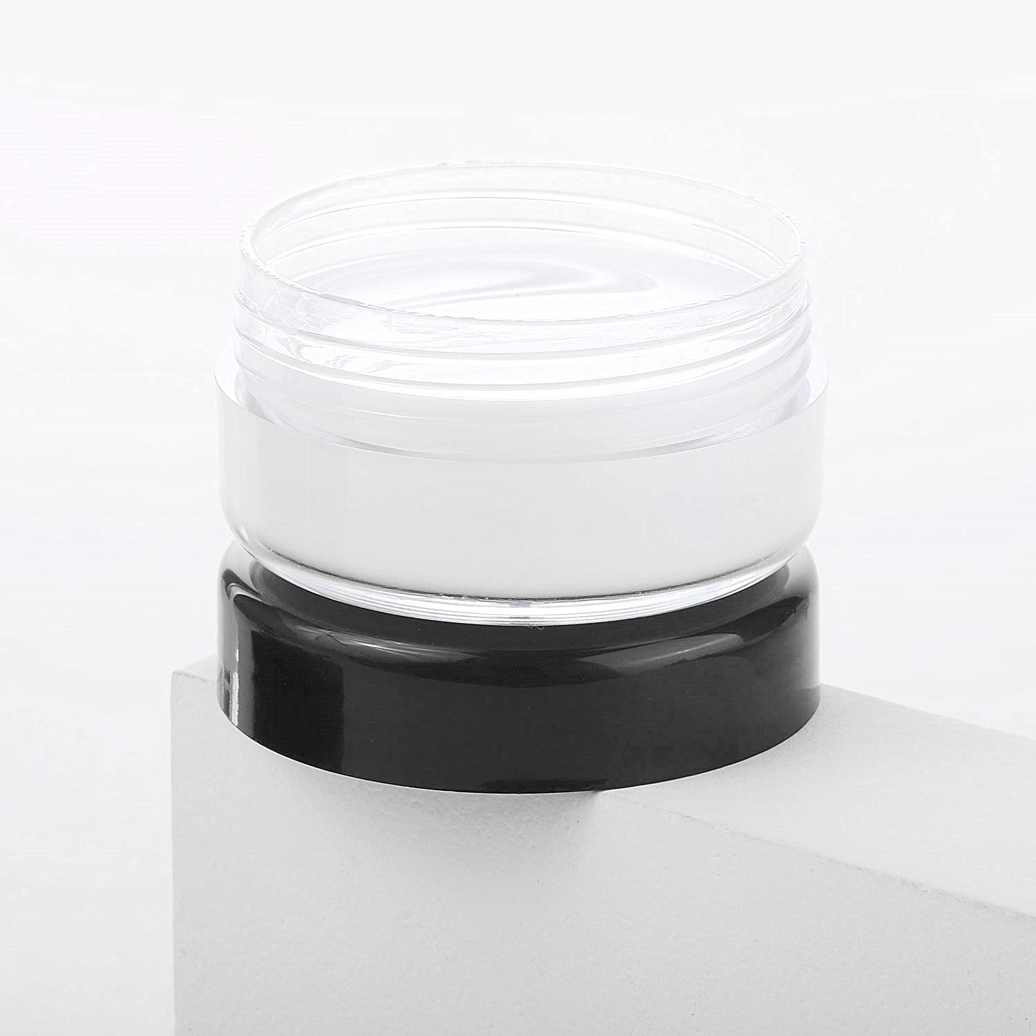 100 Count 10g Small Sample Containers with Lids Plastic Jar Cosmetic Jars Empty Makeup Jars Lip Balm Containers - Black-GlimoraGlow