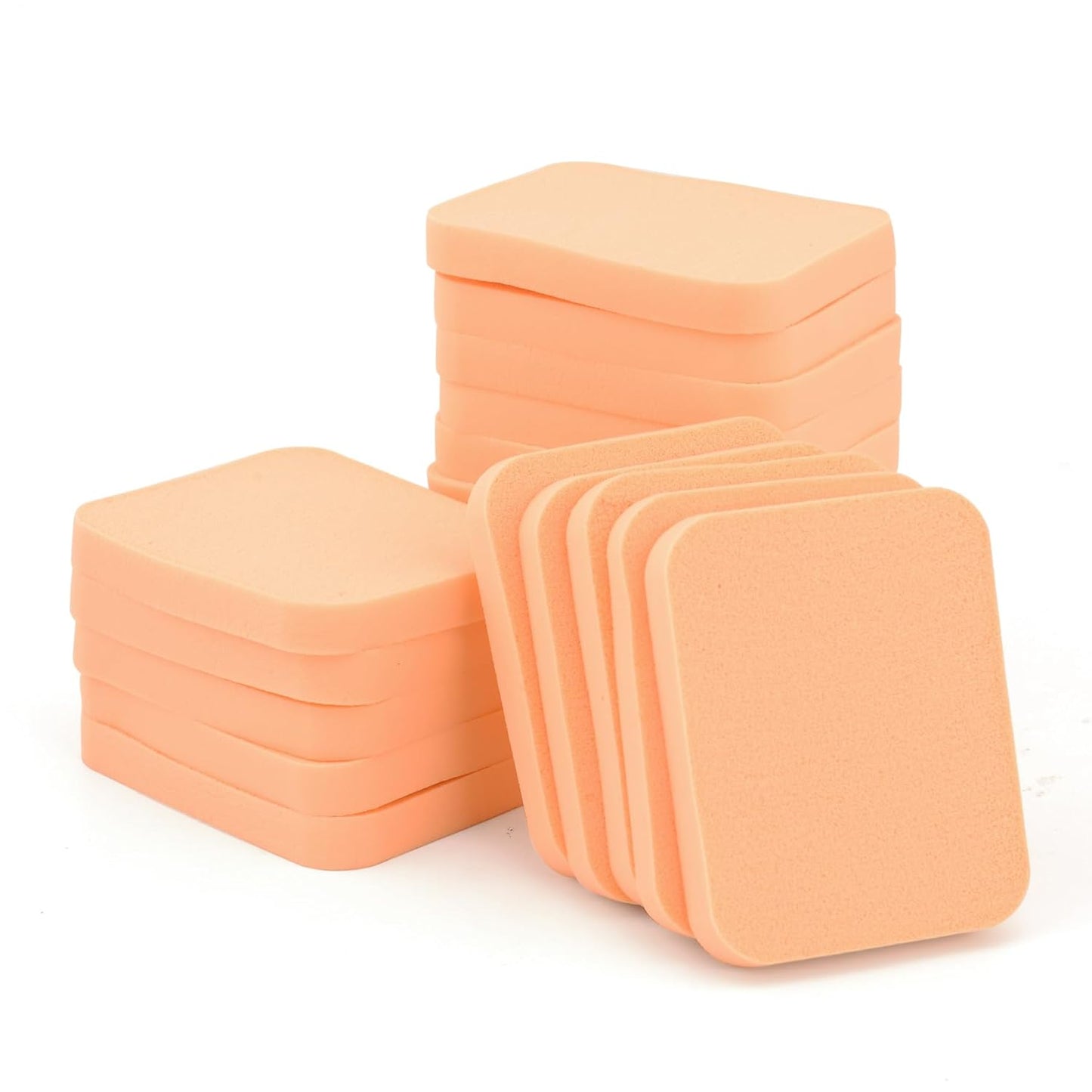 40 PCS Makeup Blenders Sponges Set, Use for Dry and Wet, Perfect for Full Face Curve Blending, Cream, Liquid, Powder Foundation Cosmetics, Latex Free & Soft & Flexible, Square-GlimoraGlow