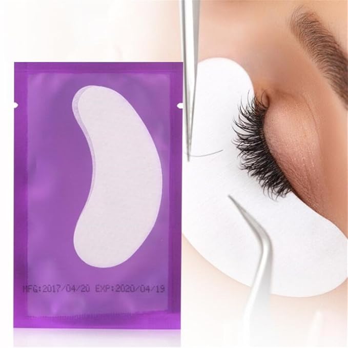100 Pairs Set，Eye Gel Patches,Under Eye Pads Lint Free Lash Extension Eye Gel Patches (purple)-GlimoraGlow