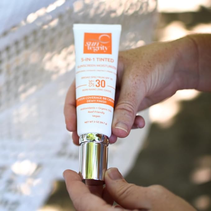 Suntegrity 5 in 1 Tinted Mineral Sunscreen for Face (SPF 30-2 oz) - Fair | BB Cream Moisturizer with Physical UVA/UVB Broad Spectrum Protection | Safe for Sensitive Skin-GlimoraGlow