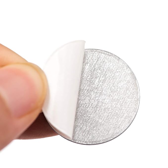 100Pcs Metal Stickers for Magnetic Palette Empty Eyeshadow Makeup Palette + Depotting Spatula (50Pcs Round + 50Pcs Square)-GlimoraGlow