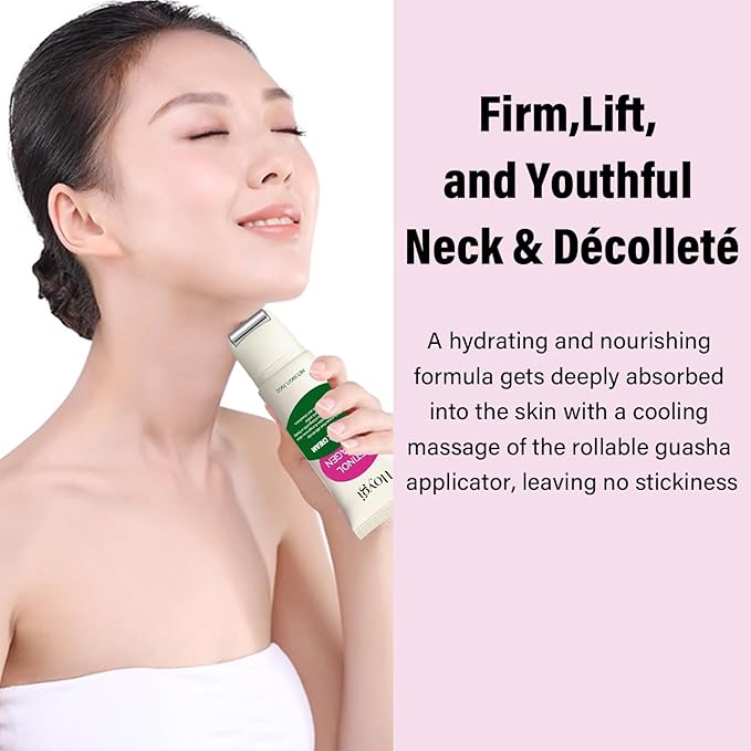 Retinol Collagen Lifting Neck Cream,Anti Aging Face and Neck Cream for Reduce Wrinkles and Hydrating & Lifting Neck,For Face, Neck, Décolleté Wrinkle Care, 1.76 oz.-GlimoraGlow
