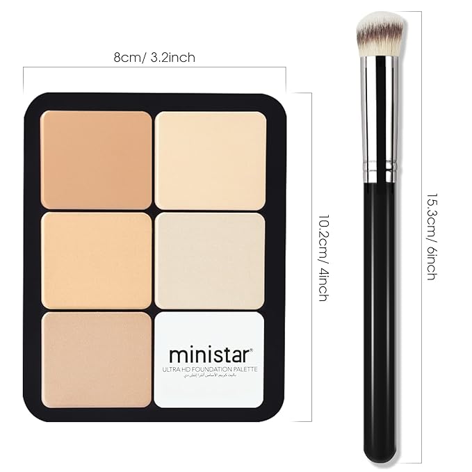12 Colors Cream [Contour+Concealer] Makeup Palette for Cheeks - Multi-functional Makeup Palette with Brush, Natural Matte Long Wearing, Waterproof Blendable Face Makeup Palette (#03)-GlimoraGlow
