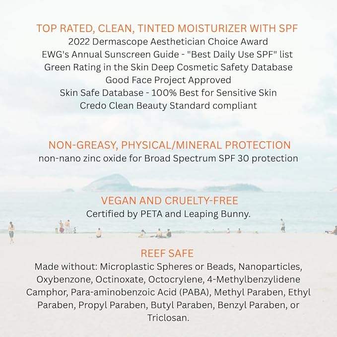 Suntegrity 5 in 1 Tinted Mineral Sunscreen for Face (SPF 30-2 oz) - Fair | BB Cream Moisturizer with Physical UVA/UVB Broad Spectrum Protection | Safe for Sensitive Skin-GlimoraGlow
