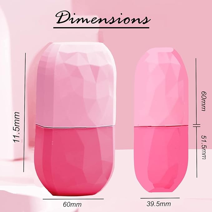 Ice Roller for Face & Eye Puffiness Relief - Enhance Your Natural Glow with Face Ice Roller, Ice Mold for Face with New Leak-Proof Design, Reusable Ice Face Roller-Gift for Women-GlimoraGlow