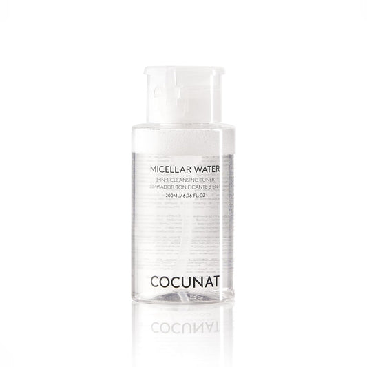 COCUNAT | Micellar Water 3-in-1 | Cleans, Tones and Removes Make-Up | Made with Aloe Vera & Lavender | All Skin Types | Silicone-Free & Paraben-Free | 200 ml-GlimoraGlow