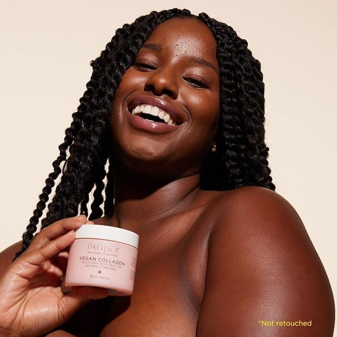 Pacifica Beauty | Vegan Collagen Body Butter | Hydrating, Nourishing, Moisturizer | Long-Lasting Hydration | Cream Lotion for Dry Skin | Light Floral Scent | Paraben Free | Vegan + Cruelty Free-GlimoraGlow