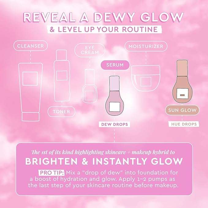 Glow Recipe Watermelon Niacinamide Dew Drops - Brightening, Plumping Hydrating Face Serum, Makeup Primer + Liquid Highlighter with Hyaluronic Acid - Dewy & Glowing Korean Skin Care (80ml)-GlimoraGlow