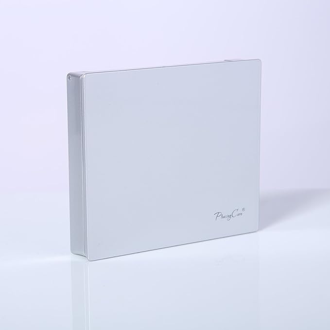 Makeup Mirror with Facial Oil Blotting Paper Sheets - Bamboo Charcoal 100 Counts, Silver Compact Folding Cosmetic Travel Mirror-GlimoraGlow