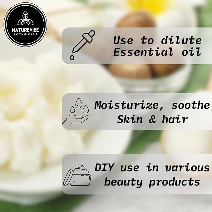 Naturevibe Botanicals Shea Nut Oil 32 Ounces | 100% Pure and Natural | Great for Skin Care and Hair Care-GlimoraGlow