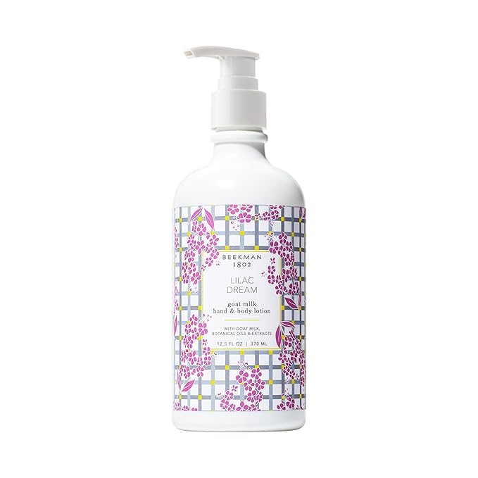 Beekman 1802 Goat Milk Body Lotion, Lilac Dream - Scented - 12.5 oz - Hydrating & Deeply Moisturizing - With Shea Butter & Jojoba Seed Oil - Good for Sensitive Skin - Cruelty Free-GlimoraGlow