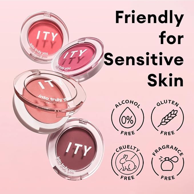 ITY Mood Blush, Blush for Cheeks Makeup,Moisturizing Creamy Blush Dual Funtions, Highly Spreadable, 0.18 oz (5.2g) in Turned On-GlimoraGlow