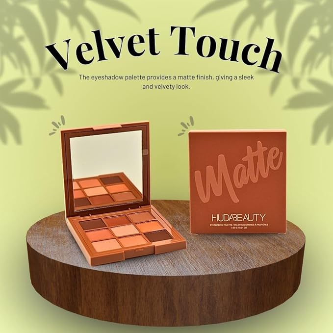 HUDA BEAUTY Matte Obsessions Eyeshadow Palette Warm Matte Obsessions-GlimoraGlow