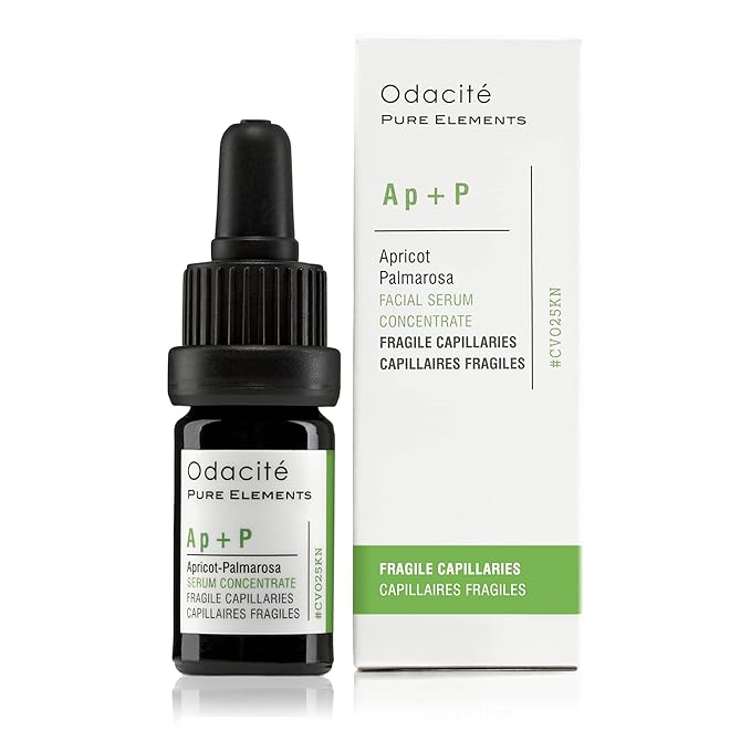 Odacité Anti Aging Serum Concentrate with Apricot and Palmarosa - For Fragile Capillaries - Ultra-Soothing Facial Serum for Fragile Skin, Redness & Healthy Looking Skin - 0.17 Fl. Oz-GlimoraGlow