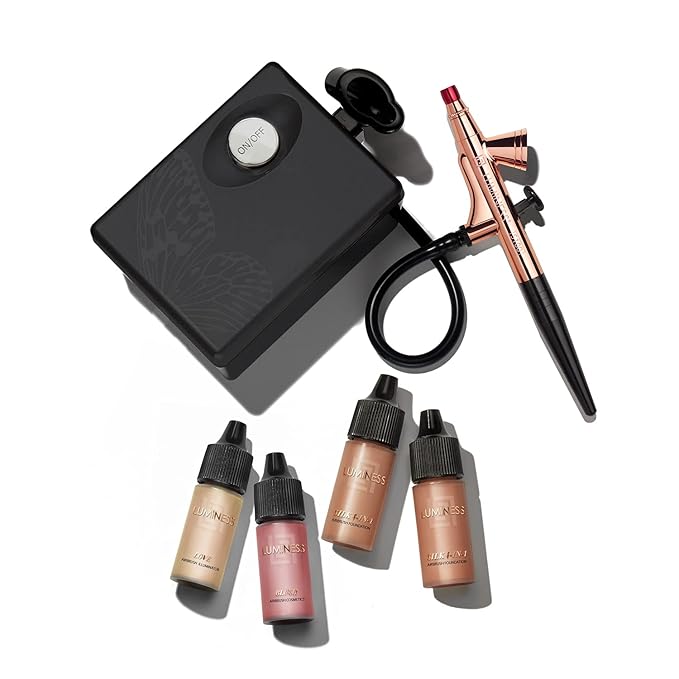 Luminess Air Everyday Airbrush System with Makeup Starter Kit, Deep-GlimoraGlow