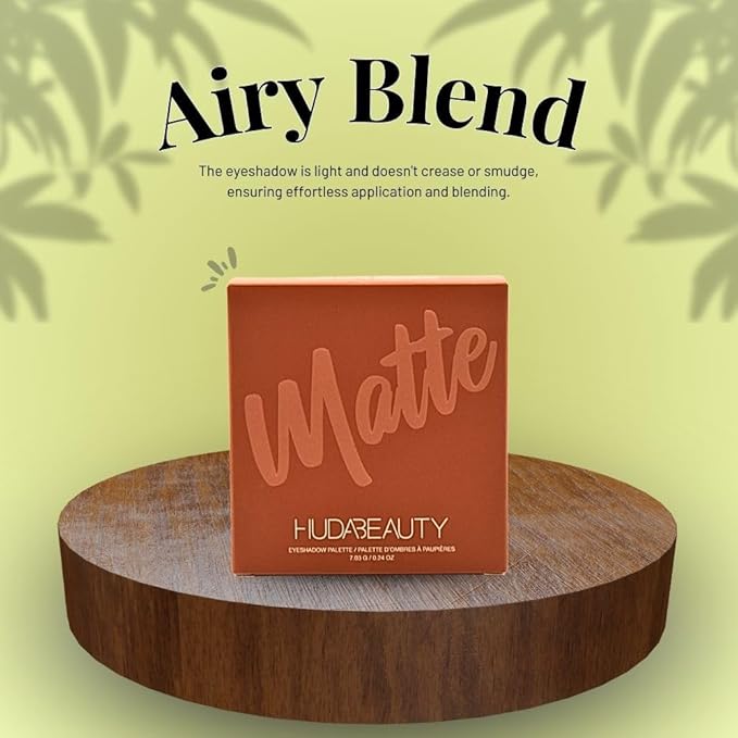 HUDA BEAUTY Matte Obsessions Eyeshadow Palette Warm Matte Obsessions-GlimoraGlow