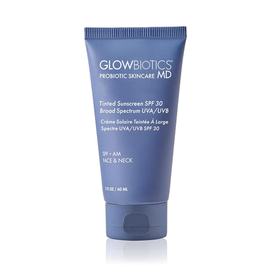 Glowbiotics Tinted Reef-Safe Sunscreen SPF 30: Non-Greasy Daily UVA/UVB Protection | Breathable Mineral Primer with Vitamins, 2 Fl Oz-GlimoraGlow