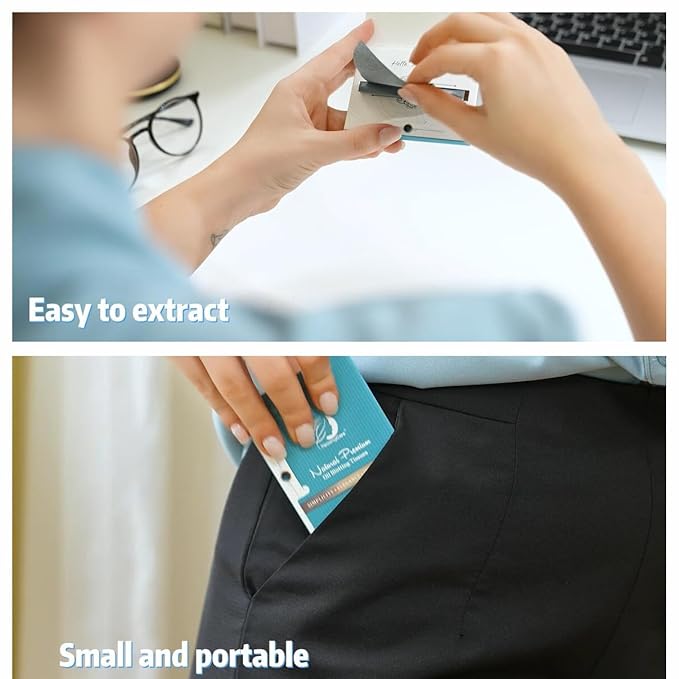 Natural Face Oil Blotting Paper - Bamboo Charcoal 100 Counts, Easy Dispensing Oil Absorbing Sheets, Premium Handy Facial Blotting Papers - Face Skin Care or Beauty Make Up Must Have-GlimoraGlow