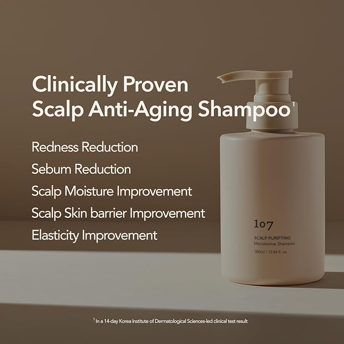 107 Clarifying Shampoo - Purifying Shampoo for Build Up, Dirt, Oil, Itchy, Dry Scalp – Fermented Vinegar & Ginseng for Refreshed & Revitalized Scalp - Paraben, Phthalate and Sulfate Free (16.9 oz)-GlimoraGlow