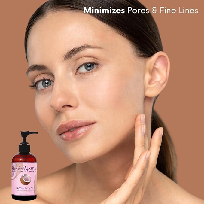 Best of Nature 100% Pure Fractionated Coconut Oil - Liquid MCT Massage & Body Oil, Unscented Moisturizer for Hair, Skin, Face, Aromatherapy Carrier for Essential Oils, 5 Gallon Pail (640 fl oz)-GlimoraGlow