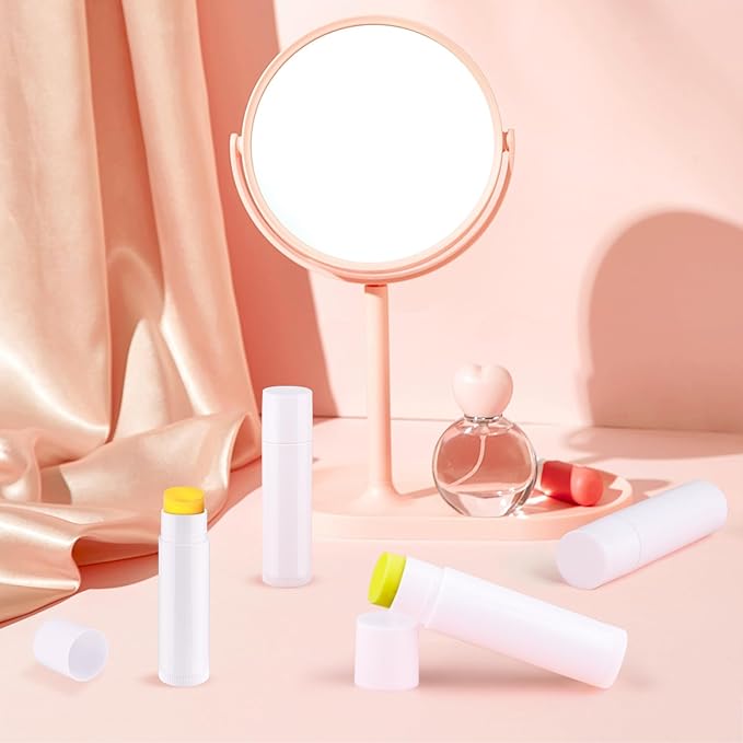 100 Pcs 5.5ml Bulk Empty Lip Balm Tubes Refillable Plastic Lip Gloss Container Travel Lipstick Tubes Chapstick Tubes Holder For DIY Homemade Lip Balm (white)-GlimoraGlow