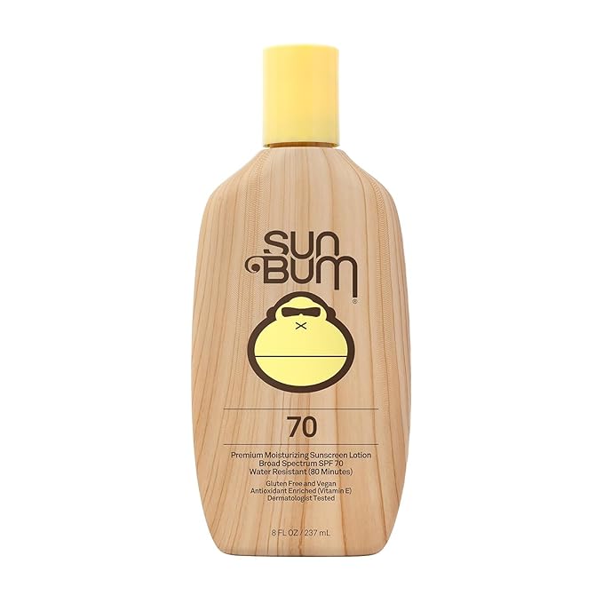 Sun Bum Original SPF 70 Sunscreen Lotion | Vegan and Hawaii 104 Act Compliant (Octinoxate & Oxybenzone Free) Broad Spectrum Moisturizing UVA/UVB Sunscreen with Vitamin E | 8 oz (Pack of 2)-GlimoraGlow