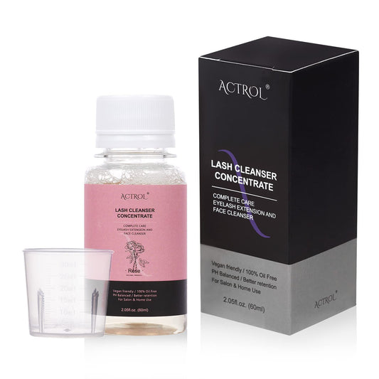 Eyelash Cleanser Concentrate 60ml Rose Professional Lash Shampoo Foaming Cleanser DIY Wash for Extensions Lashes with Salon Home Care-Makes 12Bottles-GlimoraGlow