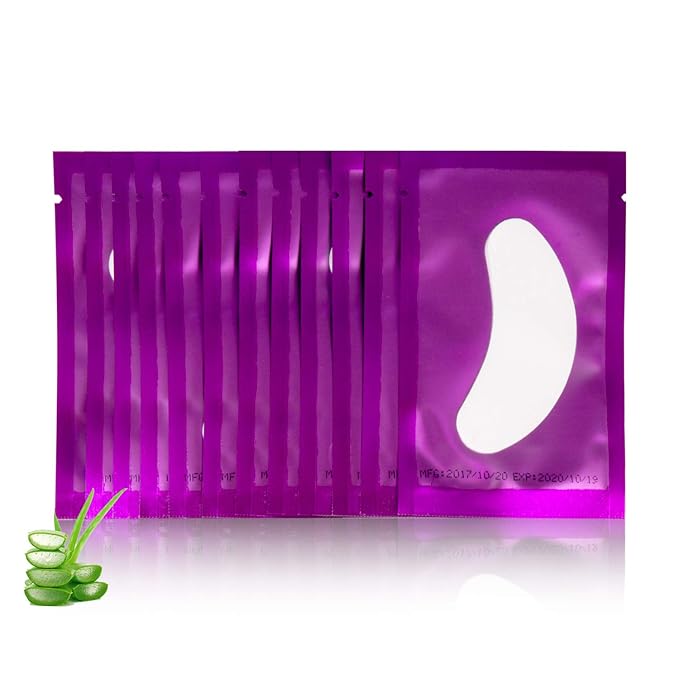 100 Pairs Set Under Eye Pads, Comfy and Cool Under Eye Patches Gel Pad for Eyelash Extensions Eye Mask Beauty Tool (Purple)-GlimoraGlow