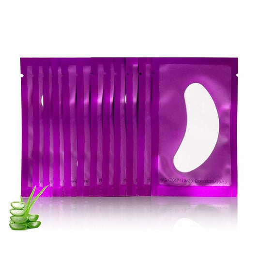 100 Pairs Set Under Eye Pads, Comfy and Cool Under Eye Patches Gel Pad for Eyelash Extensions Eye Mask Beauty Tool (Purple)-GlimoraGlow