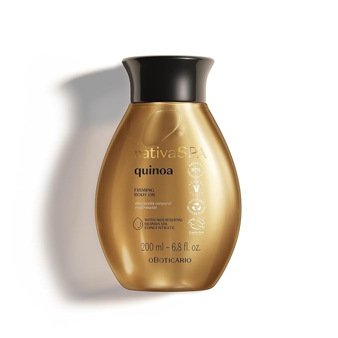 Nativa SPA by O Boticario Quinoa Hydrating Body Oil, Soft and Healthy Skin, 6.8 oz. (200 ml)-GlimoraGlow
