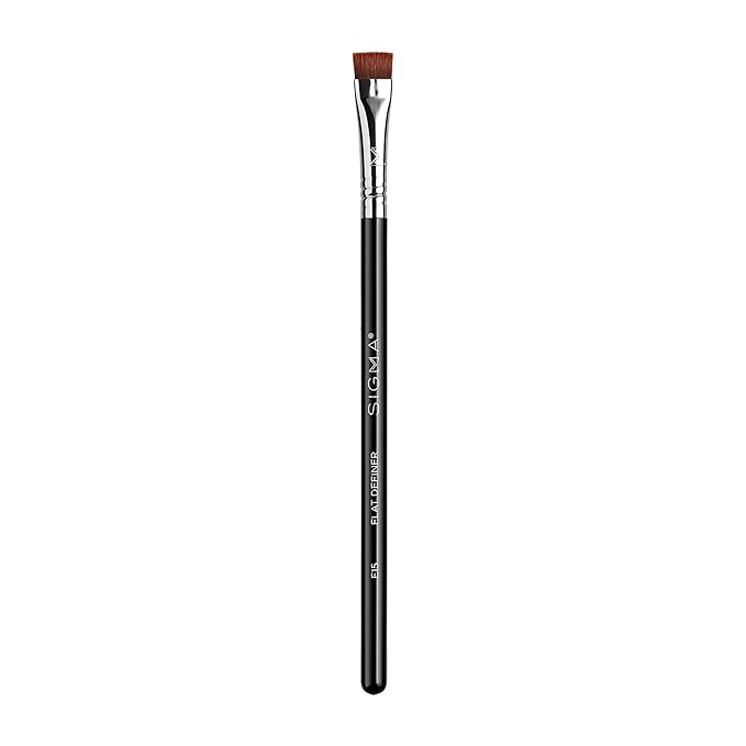 Sigma Beauty E15 Flat Definer Brush – Flat-Angled Professional Makeup Brush for Sharp, Defined Makeup Application, Eyeliner Brush Adapts to Liquid, Gel, & Powder Eye Makeup (1 Brush)-GlimoraGlow